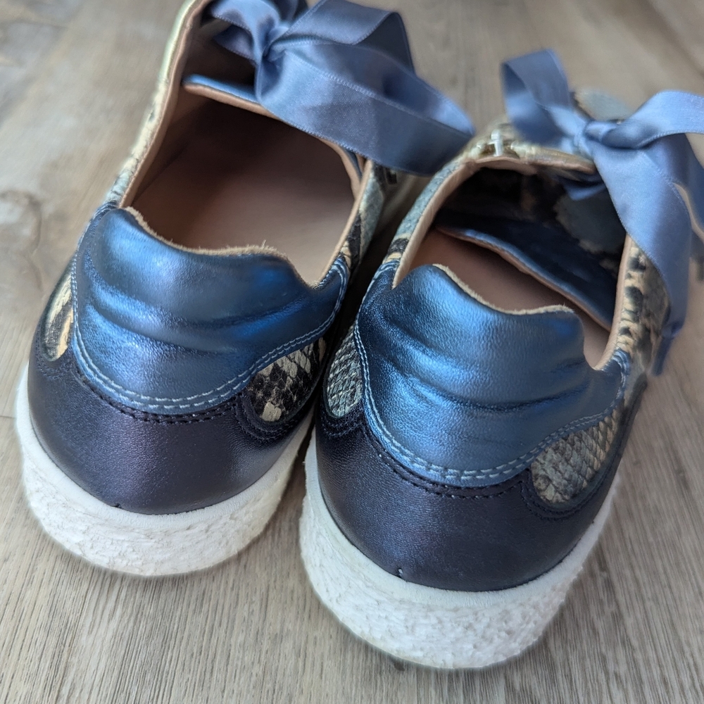 Softwaves Python Print Leather Sneakers 39.5 8.5 9 - image 7